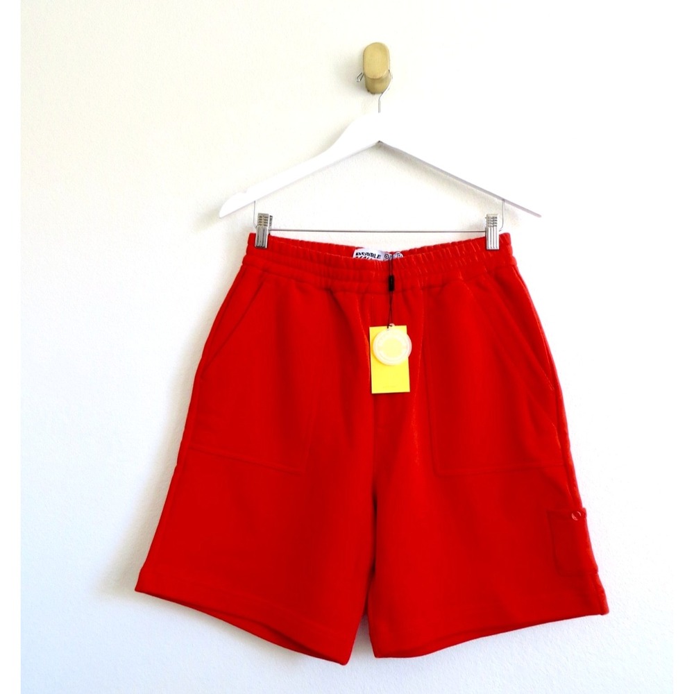 NEW! BOBBLEHAUS Athletic Shorts Red Orange SZ L